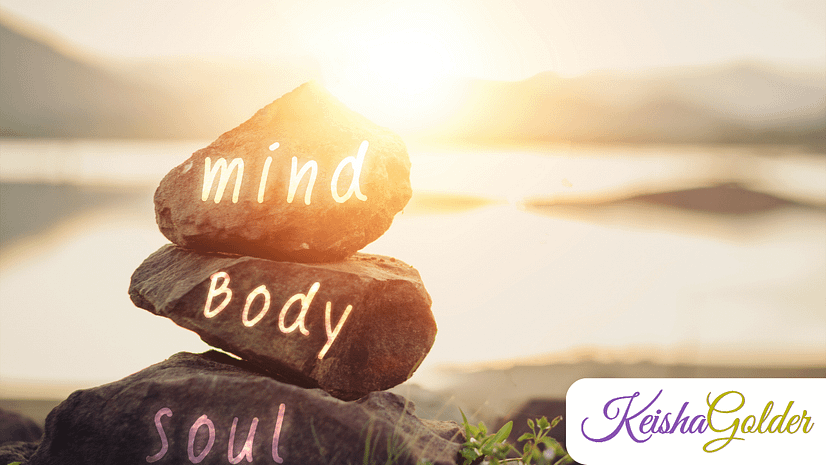 KG-KeishaGolder Mindfulness BPImage-1280x720 Rocks with the sunset in the backgorund