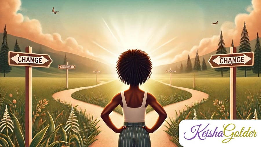 KG 7 life Lessons A woman facing the choice to change and grow or stay the same