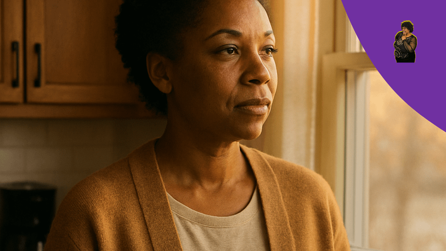 KG-KeishaGolder who are you when nobody needs you BPImage2-1280x720 Woman reflecting in morning light, beginning a journey of rediscovery after years of being needed.