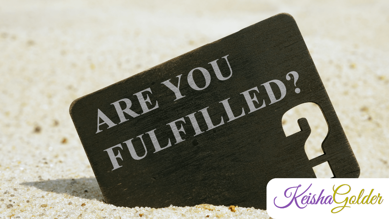 Mini chalkboard with the question are you fulfilled
