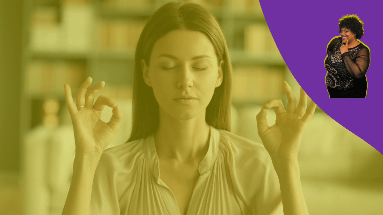 Woman Practicing mindfulness 