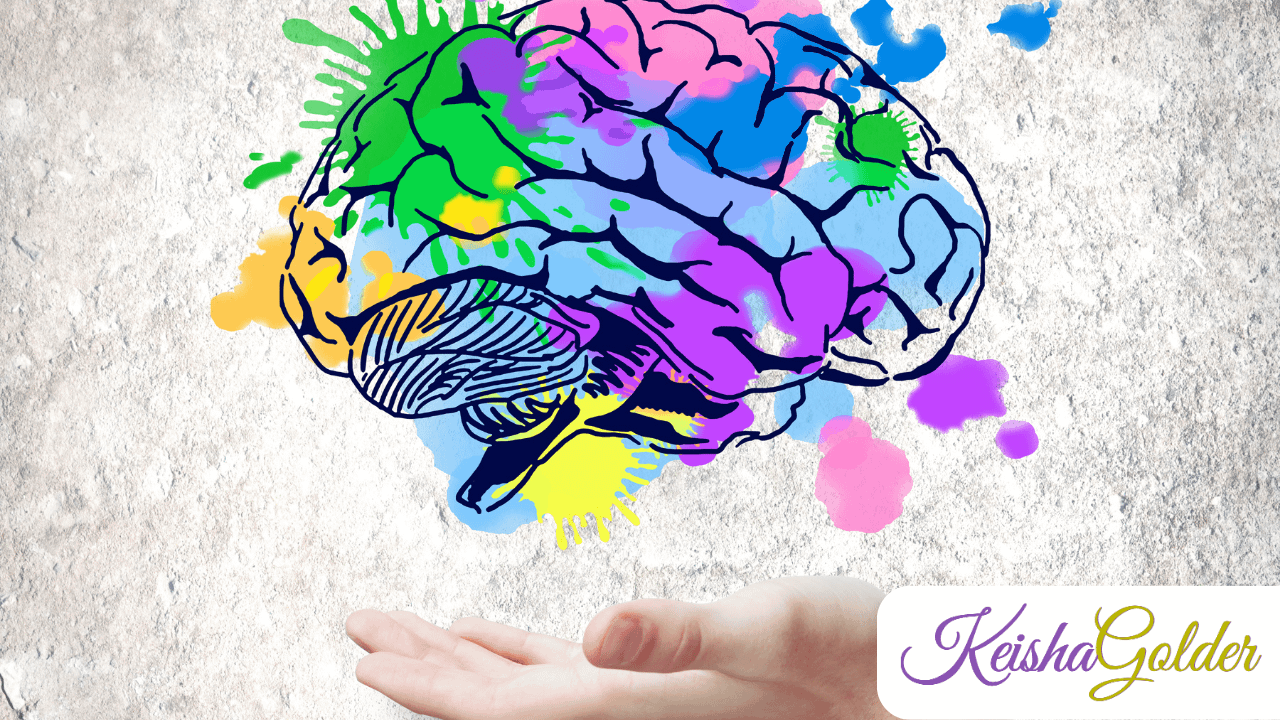 Image of a brain in bright colors 