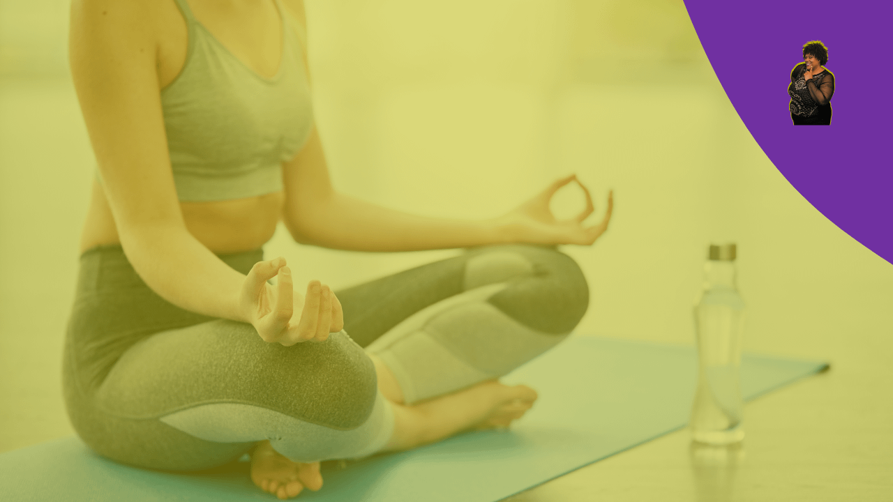 Woman practicing mindfulness