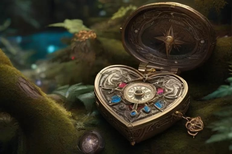 Leonardo_Diffusion_XL_A_heartshaped_compass_adorned_with_intri_1